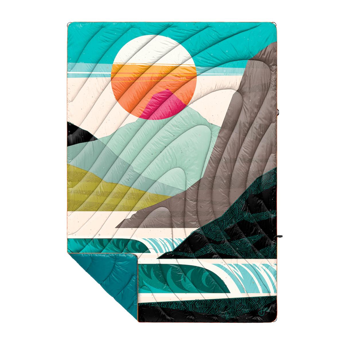 Rumpl Original Puffy Blanket in Salty Mountain Air